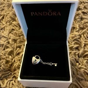 Pandora Heart & Key Charm